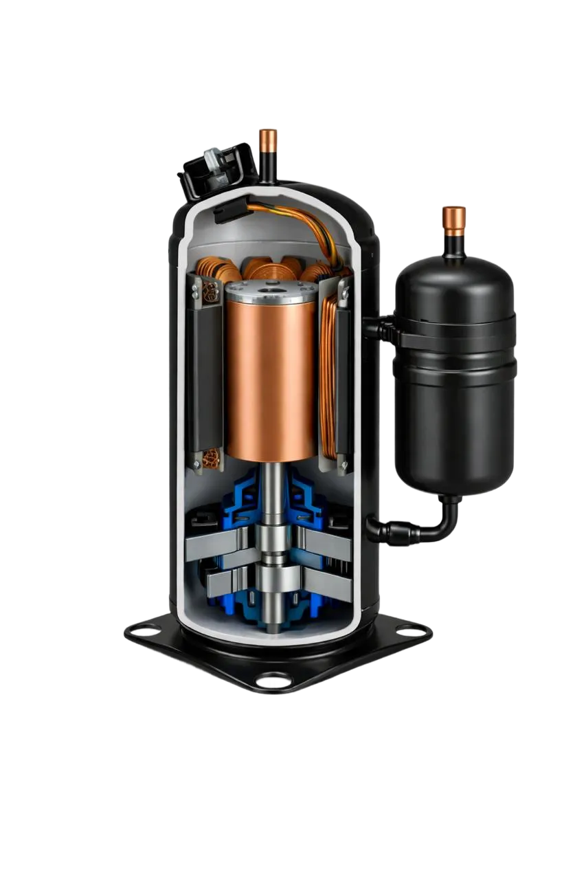 Dual-Rotary Inverter Compressor